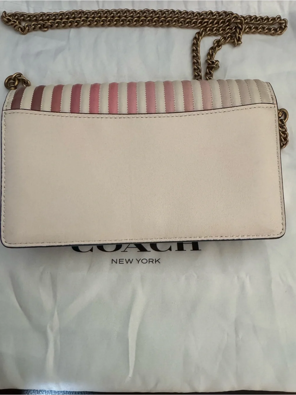 Coach Callie Foldover Chain Clutch With Ombré Quilting